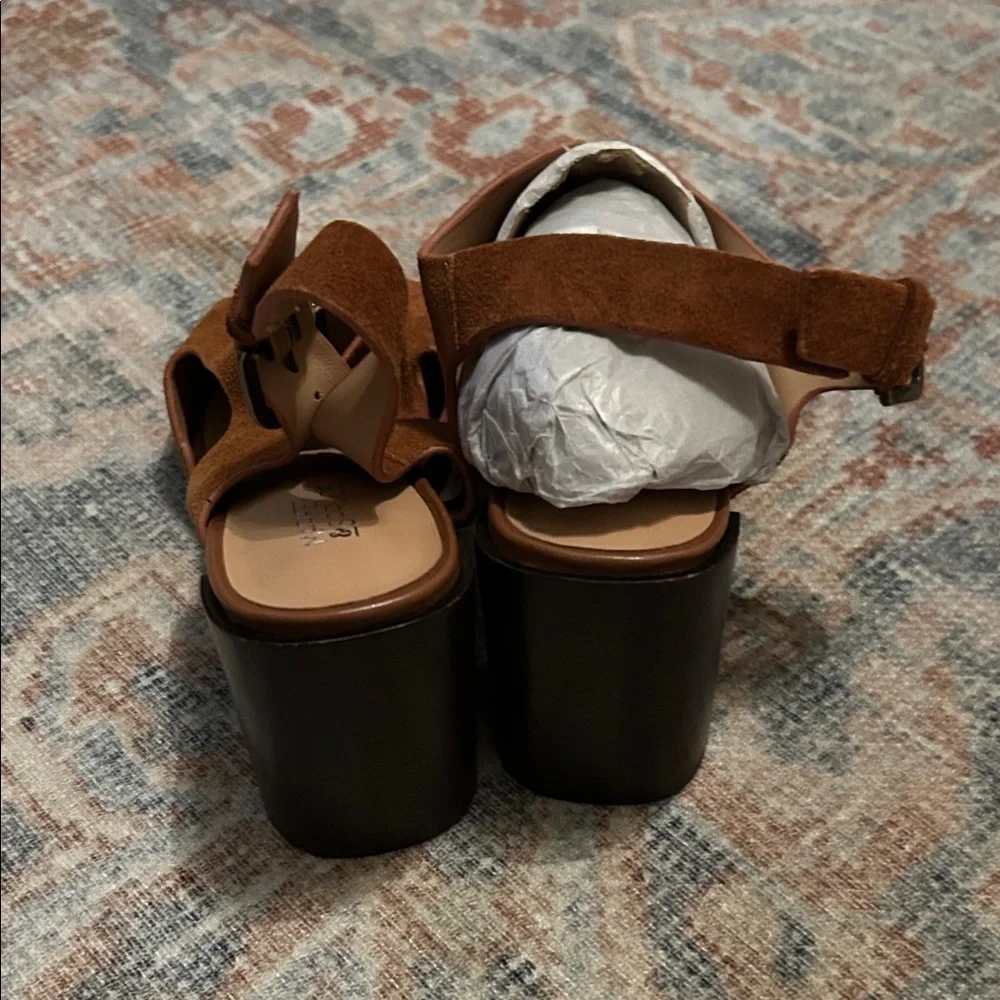 MARKET & SPRUCE Brown Suede Women's Heeled Sandals STITCH FIX SIZE 7.5